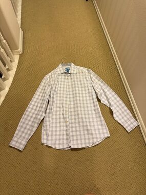 Egara Non-Iron Slim Fit Button Up Formal Work Dress Shirt Men’s Large - 16-16.5